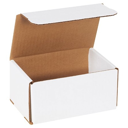 Bsc Preferred 6 x 4 x 3'' White Corrugated Mailers, 50PK BUY00026854